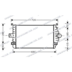 INTERCOOLER RENAULT LAGUNA 2.2 98=>
