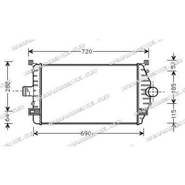 INTERCOOLER RENAULT LAGUNA 2.2 98=>