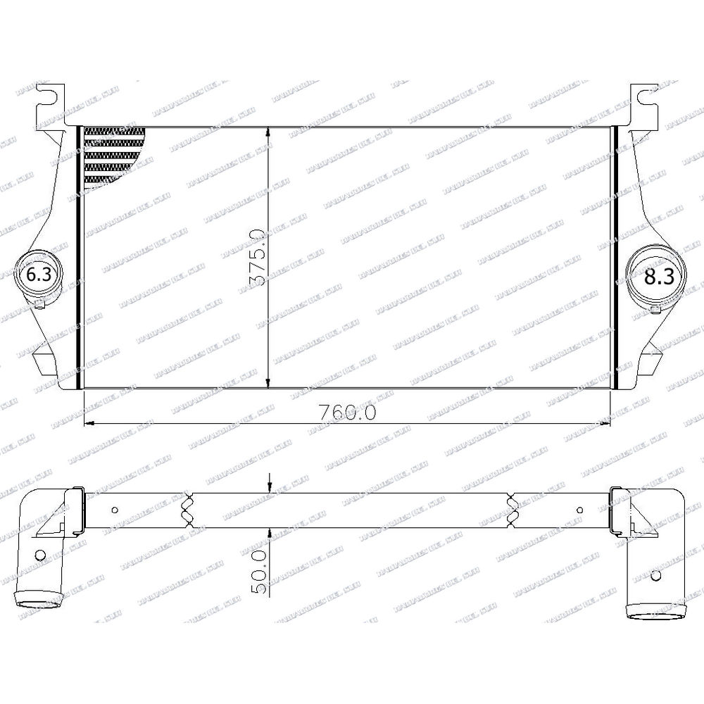 INTERCOOLER FORD F-100 99=> XLT DUTTY