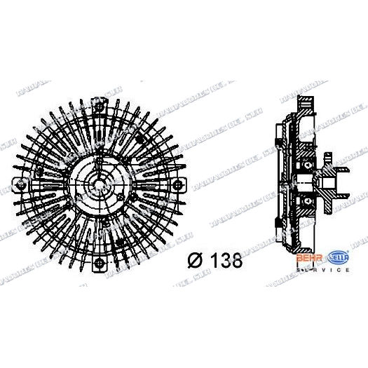 EMBRAGUE VISCOSO AUDI A4/A6 18/1.9TD 95/01/ PASSAT
