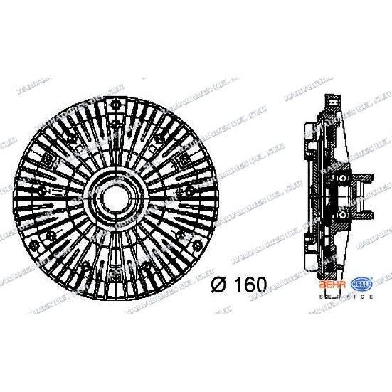EMBRAGUE VISCOSO BMW S3/5/7/8(530/40/E34/39)