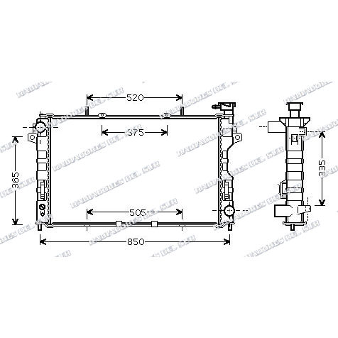 RAD.CHRYSLER GRAND CARAVAN/VOYAGER 2.4/3.3 01=>