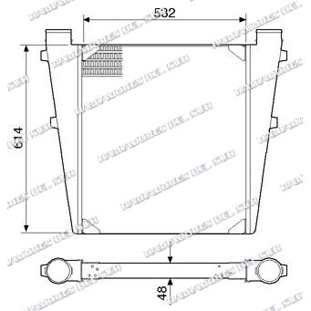 INTERCOOLER M.BENZ OH1318/1418/20/1521/1