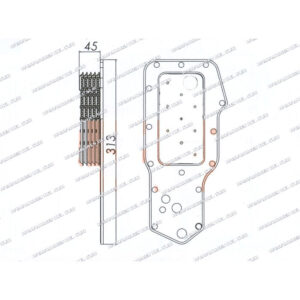 RAD.ACEITE CUMMINS FORD/VW 6BT (7 PL)