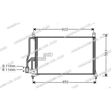CONDENSADOR CHEVR.VECTRA 93/95 1.7/1.8/2.0/2.5