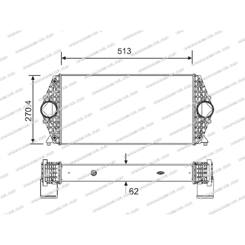 13180 Radiator INTERCOOLER VW 13180/15180 CONSTELLATION - Radiadores del sur